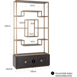 Étagère Hunter 2 Tiroirs 10 Étagère Hunter 2 Tiroirs -Pas Cher Mobiliora Magasin etagere 15175717