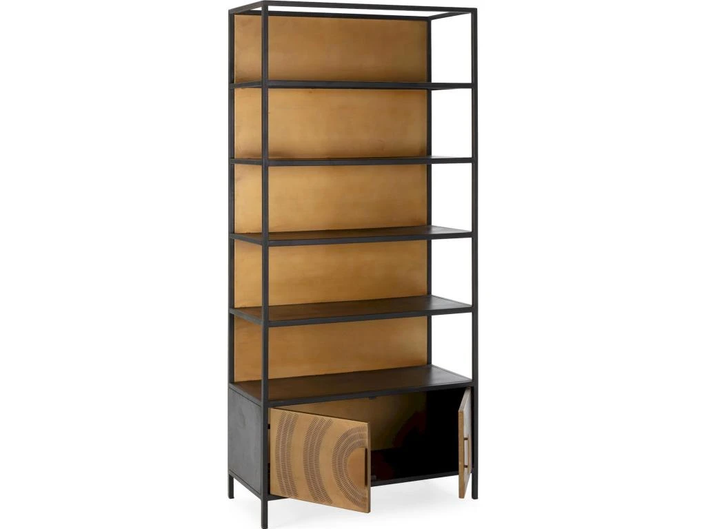 Étagère Métal -- Doré/Noir 5 Étagère Métal -- Doré/Noir – Image 3