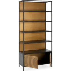 Étagère Métal -- Doré/Noir 13 Étagère Métal -- Doré/Noir -Pas Cher Mobiliora Magasin etagere 15175797