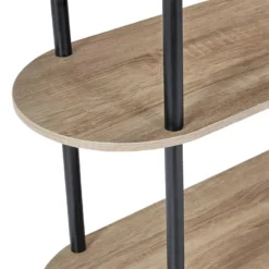 ENTAS - Etagère 3 Tablettes Ovales Aspect Bois Pieds Noirs -Pas Cher Mobiliora Magasin etagere 17589137