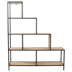 ENDIS - Etagère Escalier 5 Niveaux Aspect Bois Et Métal Noir 8 ENDIS - Etagère Escalier 5 Niveaux Aspect Bois Et Métal Noir -Pas Cher Mobiliora Magasin etagere 17589153