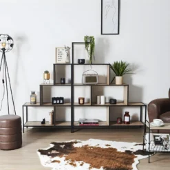 ENDIS - Etagère Escalier 5 Niveaux Aspect Bois Et Métal Noir 9 ENDIS - Etagère Escalier 5 Niveaux Aspect Bois Et Métal Noir -Pas Cher Mobiliora Magasin etagere 17589155