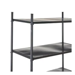 Etagère 4 Niches 4 Tiroirs Noir/Métal - AZZARI -Pas Cher Mobiliora Magasin etagere 17628281