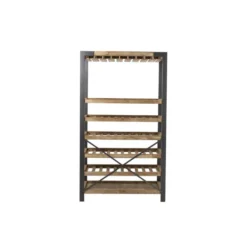Étagère Pour Bouteilles En Bois/Métal - WINE -Pas Cher Mobiliora Magasin etagere 17789371