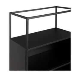 Étagère 4 Niches Noir/Verre - MINIA 10 Étagère 4 Niches Noir/Verre - MINIA -Pas Cher Mobiliora Magasin etagere 18107437