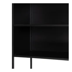 Étagère 4 Niches Noir/Verre - MINIA 12 Étagère 4 Niches Noir/Verre - MINIA -Pas Cher Mobiliora Magasin etagere 18107441