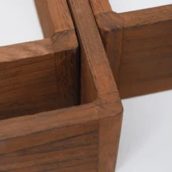 Lot 3 Etagere Biblioteque Carre Bois Sombre Vintage 26x26x9 -Pas Cher Mobiliora Magasin etagere 18365541