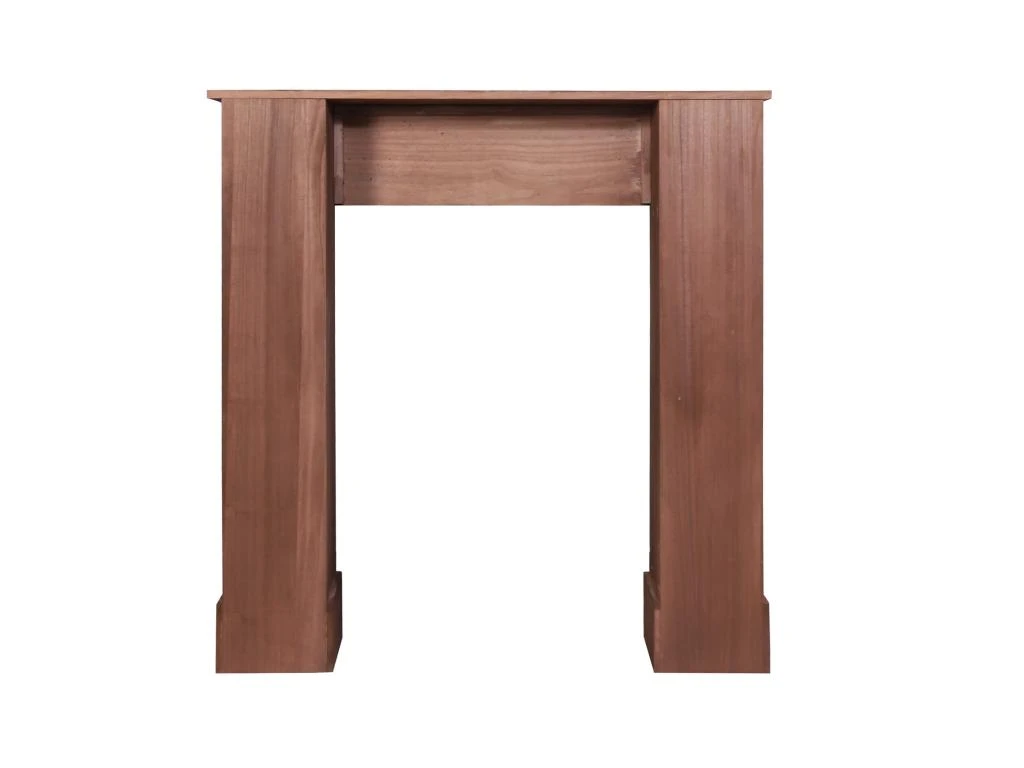 Cadre Cheminée Décoratif Bois Marron Clair Rustique 98x97x22,5 8 Cadre Cheminée Décoratif Bois Marron Clair Rustique 98x97x22,5 – Image 6