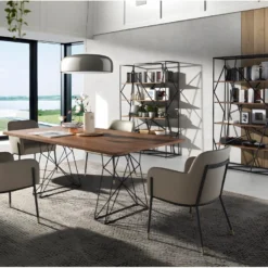 Étagère En Acier Noir Et Bois De Noyer 3103 ANGEL CERDA 14 Étagère En Acier Noir Et Bois De Noyer 3103 ANGEL CERDA -Pas Cher Mobiliora Magasin etagere 18427607