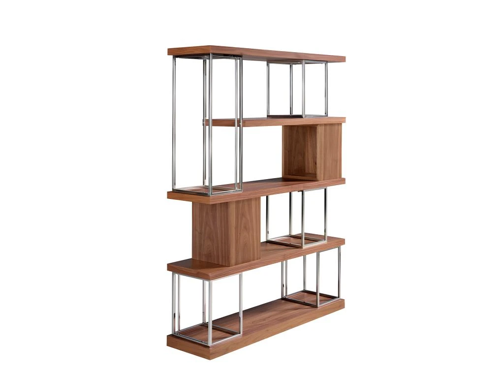 Etagère De Noyer Et Acier Chromé 3220 ANGEL CERDA 3 Etagère De Noyer Et Acier Chromé 3220 ANGEL CERDA