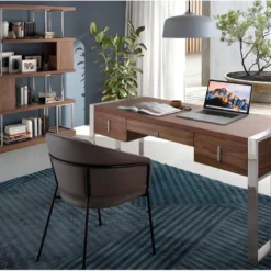 Etagère De Noyer Et Acier Chromé 3220 ANGEL CERDA 12 Etagère De Noyer Et Acier Chromé 3220 ANGEL CERDA -Pas Cher Mobiliora Magasin etagere 18427769