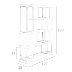 Etagère De Noyer Et Acier Chromé 3220 ANGEL CERDA 13 Etagère De Noyer Et Acier Chromé 3220 ANGEL CERDA -Pas Cher Mobiliora Magasin etagere 18427771