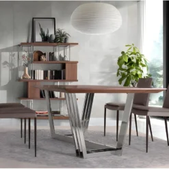 Etagère De Noyer Et Acier Chromé 3220 ANGEL CERDA 15 Etagère De Noyer Et Acier Chromé 3220 ANGEL CERDA -Pas Cher Mobiliora Magasin etagere 18427775