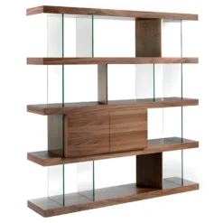 Étagère En Noyer Et Verre 3072 ANGEL CERDA
