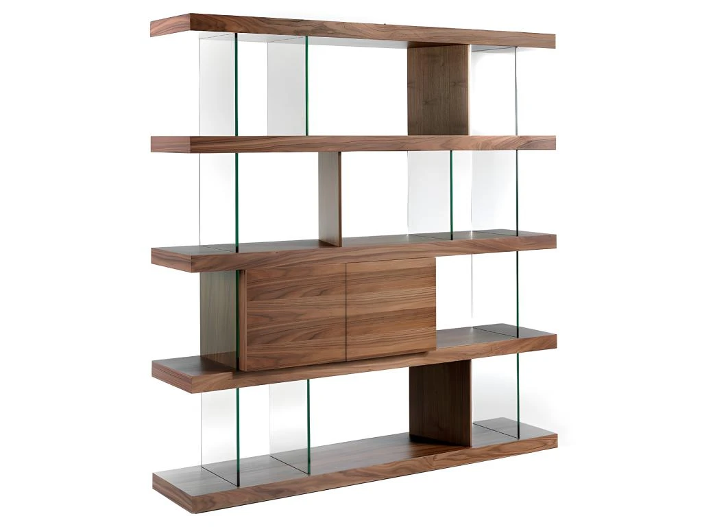 Étagère En Noyer Et Verre 3072 ANGEL CERDA 3 Étagère En Noyer Et Verre 3072 ANGEL CERDA