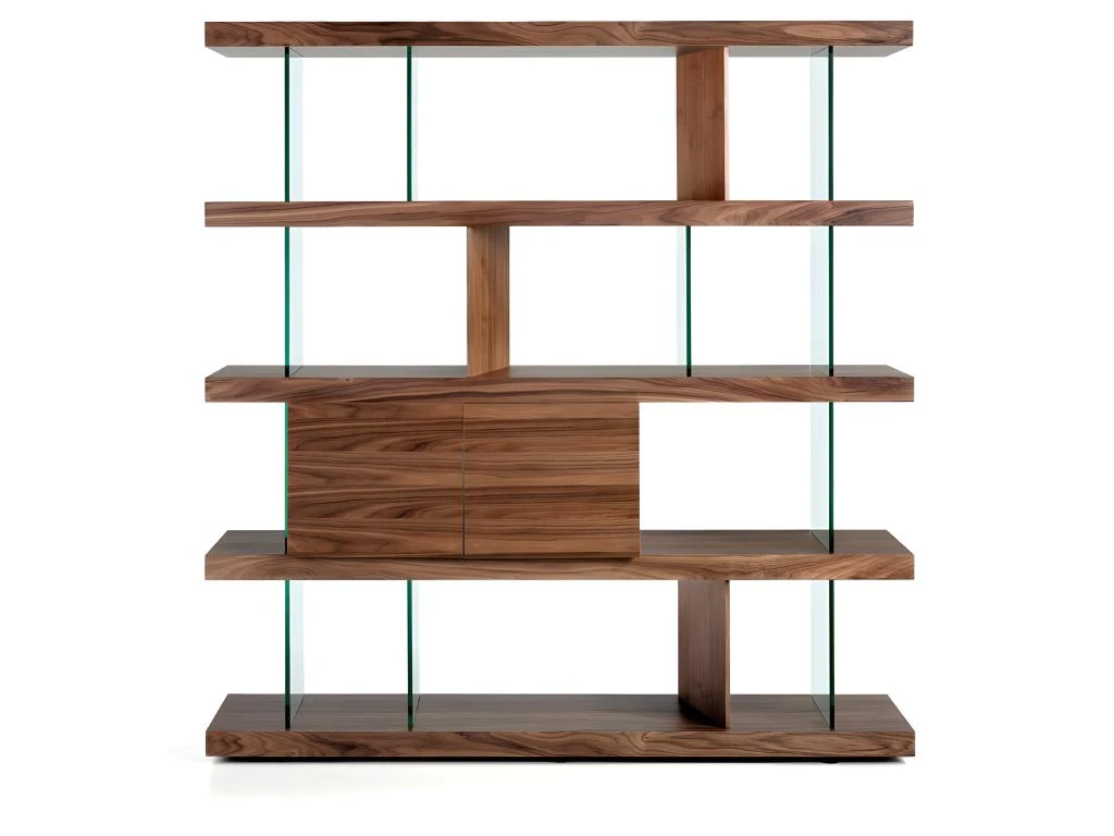 Étagère En Noyer Et Verre 3072 ANGEL CERDA 4 Étagère En Noyer Et Verre 3072 ANGEL CERDA – Image 2