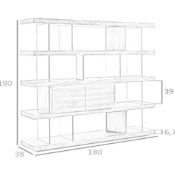 Étagère En Noyer Et Verre 3072 ANGEL CERDA 14 Étagère En Noyer Et Verre 3072 ANGEL CERDA -Pas Cher Mobiliora Magasin etagere 18435831