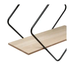 Étagère Murale 2 Niveaux En Bois Et Métal Noir 48 X 48 Cm -Pas Cher Mobiliora Magasin etagere 19802399