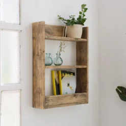 Etagère En Bois De Couleur Marron 60 Cm 10 Etagère En Bois De Couleur Marron 60 Cm -Pas Cher Mobiliora Magasin etagere 19887537
