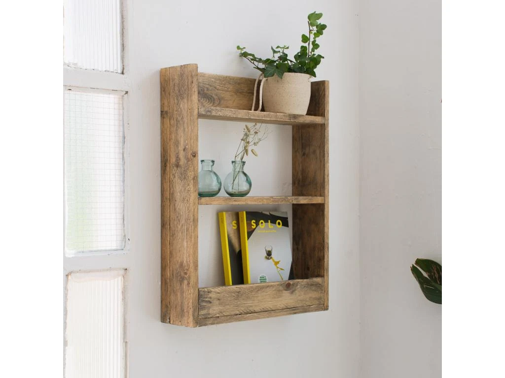 Etagère En Bois De Couleur Marron 60 Cm 5 Etagère En Bois De Couleur Marron 60 Cm – Image 3