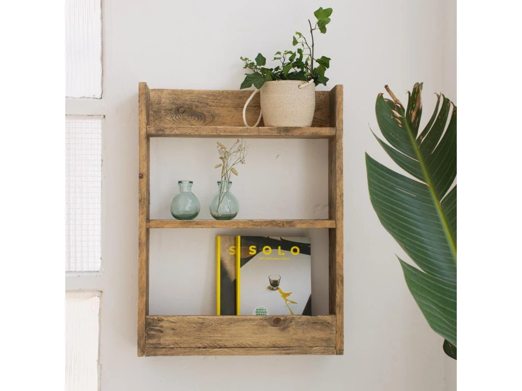 Etagère En Bois De Couleur Marron 60 Cm 6 Etagère En Bois De Couleur Marron 60 Cm – Image 4