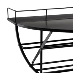 Étagère Murale Métal Bouteilles 68x41 Atmosphera - Noir -Pas Cher Mobiliora Magasin etagere 20120973