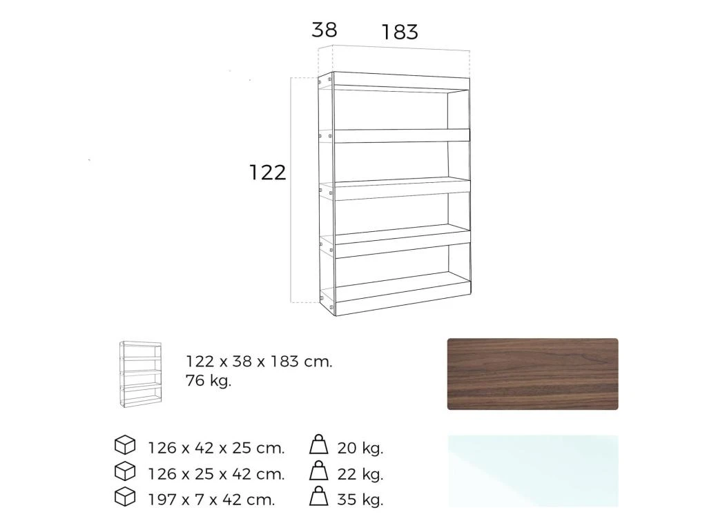 Étagères Bois Et Côtés Verre Trempé 8 Étagères Bois Et Côtés Verre Trempé – Image 6