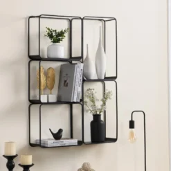 Etagère - 5 Tablettes - Métal - Noir - ASUNTA