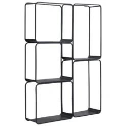 Etagère - 5 Tablettes - Métal - Noir - ASUNTA -Pas Cher Mobiliora Magasin etagere 20294581