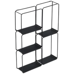 Etagère - 5 Tablettes - Métal - Noir - ASUNTA -Pas Cher Mobiliora Magasin etagere 20294583