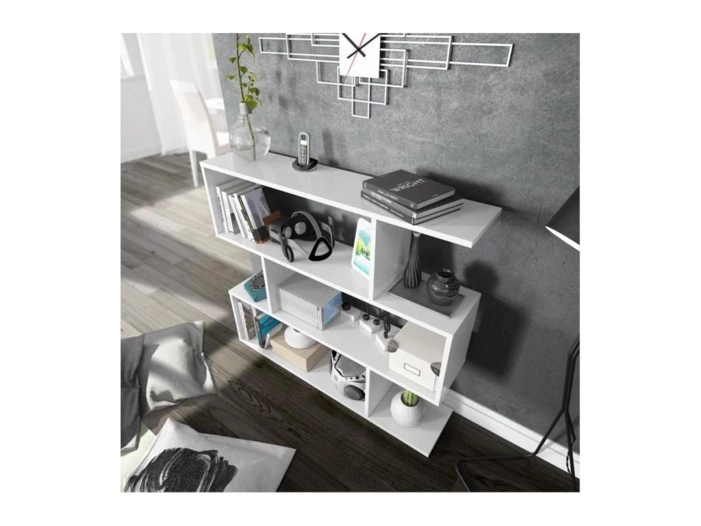 Étagère Basse De 3 Niveaux L110 X H97cm 6 Étagère Basse De 3 Niveaux L110 X H97cm – Image 4