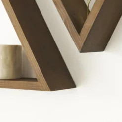 Etagère Triangulaire En Bois Couleur Marron 1 étagère 40 Cm -Pas Cher Mobiliora Magasin etagere 22182963