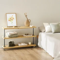 Étagère Ou Porte-chaussures En Bois D'épicéa En Couleur Naturel -Pas Cher Mobiliora Magasin etagere 22182973