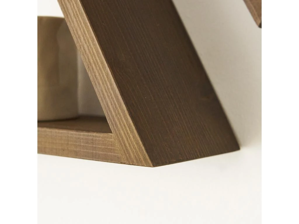 Etagère Triangulaire En Bois D'épicéa De Couleur Marron 40 Cm 8 Etagère Triangulaire En Bois D'épicéa De Couleur Marron 40 Cm – Image 6