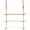 Etagère Suspendue Avec Corde De Chanvre Couleur Blanc Nordique 100 Cm -Pas Cher Mobiliora Magasin etagere 22183017