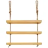 Etagère Suspendue En Bois De Couleur Marron Clair à 3 étages 70 Cm -Pas Cher Mobiliora Magasin etagere 22183137