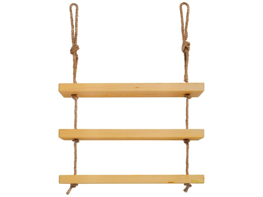 Etagère Suspendue En Bois De Couleur Marron Clair à 3 étages 70 Cm 3 Etagère Suspendue En Bois De Couleur Marron Clair à 3 étages 70 Cm