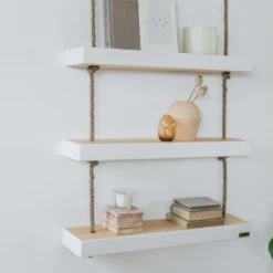Etagère Suspendue En Bois De Couleur Nordique 70 Cm -Pas Cher Mobiliora Magasin etagere 22183273