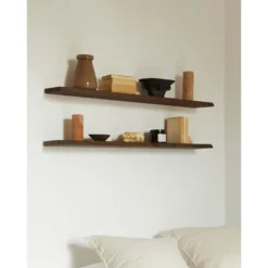 Étagère 2 Pièces En Bois En Couleur Marron 120 Cm -Pas Cher Mobiliora Magasin etagere 22183321