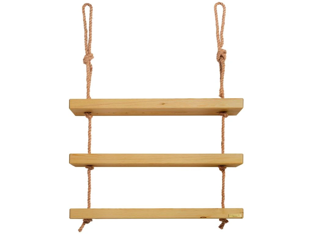 Etagère Suspendue En Bois Massif De Couleur Naturelle à 3 étages 70 Cm 3 Etagère Suspendue En Bois Massif De Couleur Naturelle à 3 étages 70 Cm