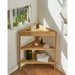 Etagère D'angle En Bois De Couleur Naturel -Pas Cher Mobiliora Magasin etagere 22183841