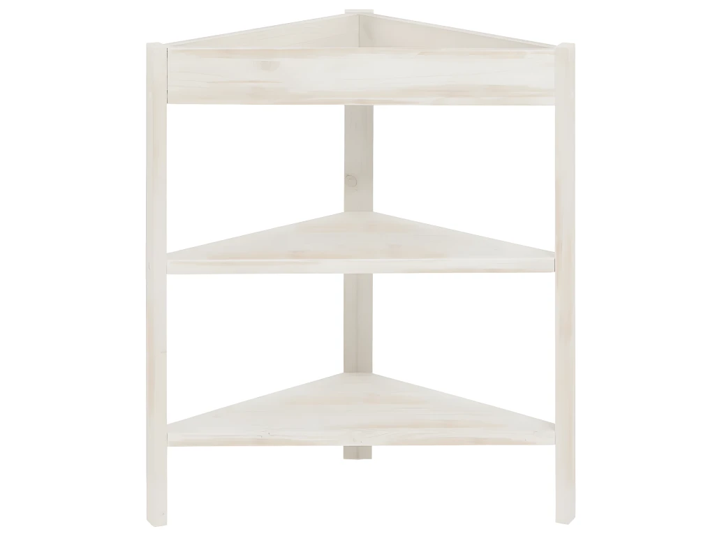 Etagère D'angle En Bois De Couleur Blanc Vielli 3 Etagère D'angle En Bois De Couleur Blanc Vielli
