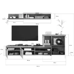 Swift Disposition Des étagères 2 Portes Chêne Décor. -Pas Cher Mobiliora Magasin etagere 22184413