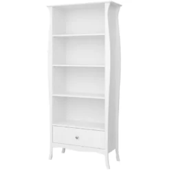 Cher Bibliothèque 4 Tablettes De Rangement Et 1 Tiroir, Blanc. -Pas Cher Mobiliora Magasin etagere 22185719