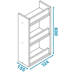 Etagère Murale De Cuisine Blanche 3 Niches -Pas Cher Mobiliora Magasin etagere 22970013