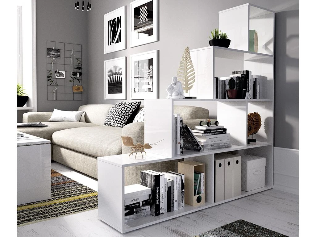 Etagère RAJA - 6 Cases - Coloris : Blanc 7 Etagère RAJA - 6 Cases - Coloris : Blanc – Image 5