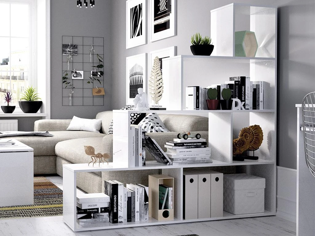 Etagère RAJA - 6 Cases - Coloris : Blanc 3 Etagère RAJA - 6 Cases - Coloris : Blanc