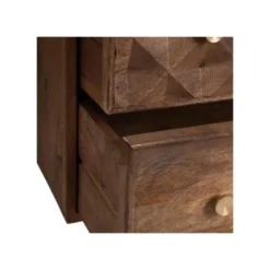 Vaisselier 2 Portes 2 Tiroirs Bois/Métal Doré - MOURIA -Pas Cher Mobiliora Magasin meuble de cuisine 17634509