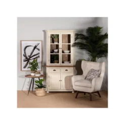 Vaisselier 4 Portes 2 Tiroirs Bois/Crème - CAMILLE 11 Vaisselier 4 Portes 2 Tiroirs Bois/Crème - CAMILLE -Pas Cher Mobiliora Magasin meuble de cuisine 17634637