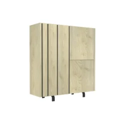 Vaisselier 3 Portes Chêne Clair/Ardoise N°1 - FOREST